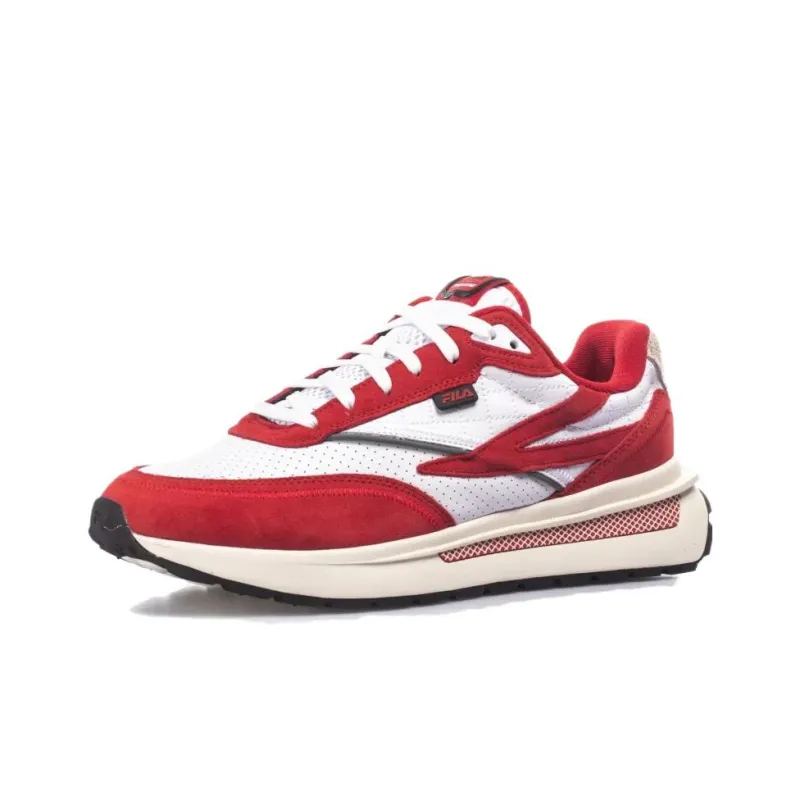 FILA Renno Premium Anti Slip Wear Resistant Low Top Casual Shoes Men's White Red-1