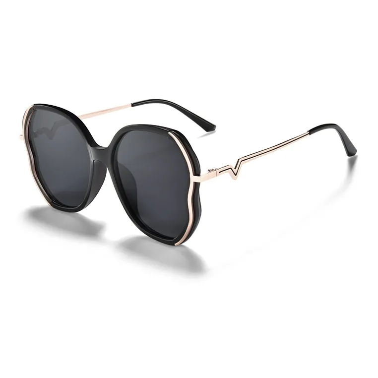 Sagawa Metal Irregular Shape Sunglasses Unisex-2