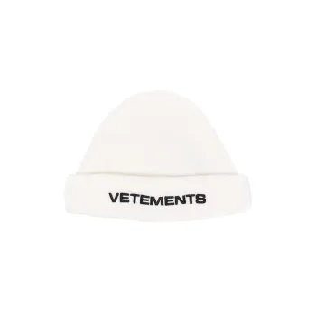Vetements Logo embroidered Ribbed knit Beanie