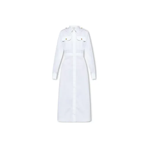 Alexander McQueen Long-Sleeved Dresses Women's White