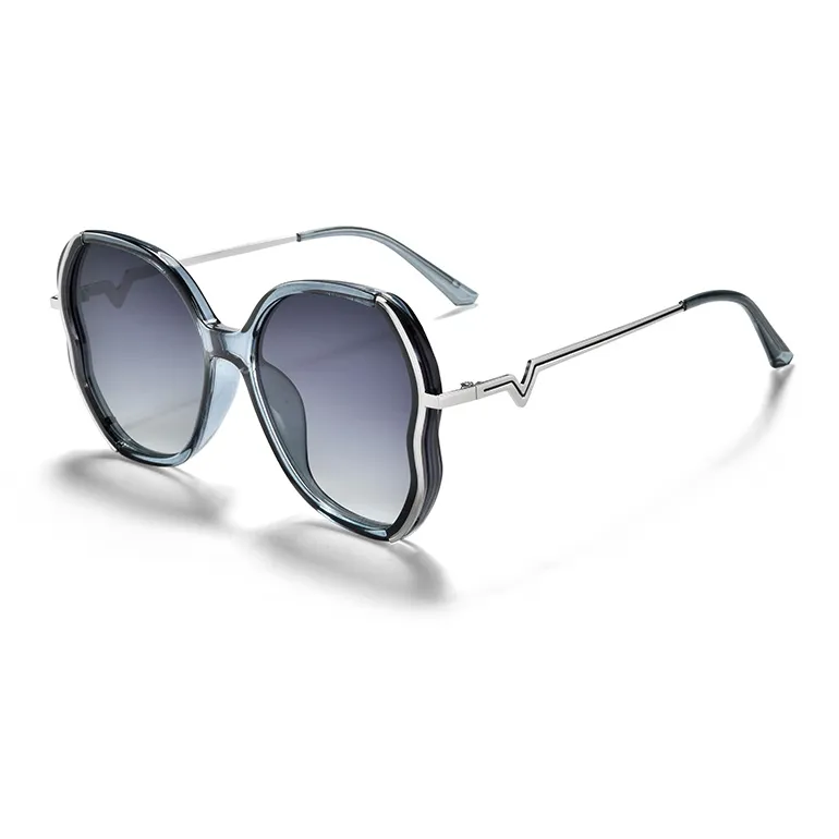 Sagawa Metal Irregular Shape Sunglasses Unisex-4