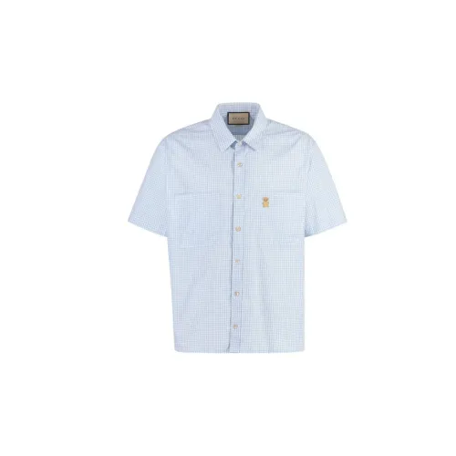 GUCCI Shirts Men Blue