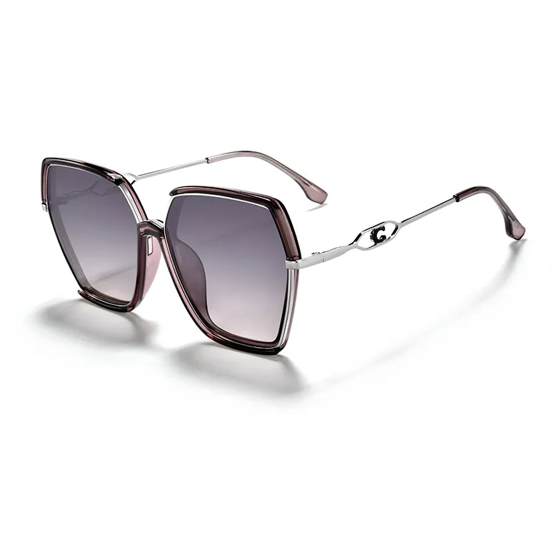 Sagawa TR/Memory Plastic Metal Irregular Shape Sunglasses Unisex-8