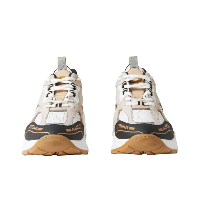 Burberry Low Top Casual Shoes Men's White Gray-2
