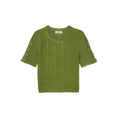 Sandro T-Shirts Women's Olive Green