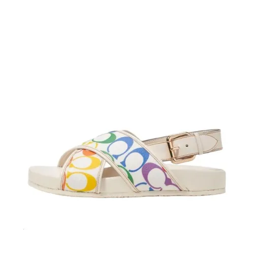 COACH Strap Sandals Women's White