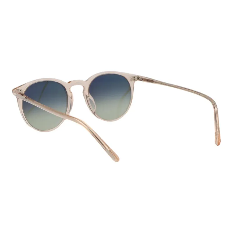 Oliver Peoples Acetate Irregular Shape Sunglasses Men's Gold-3