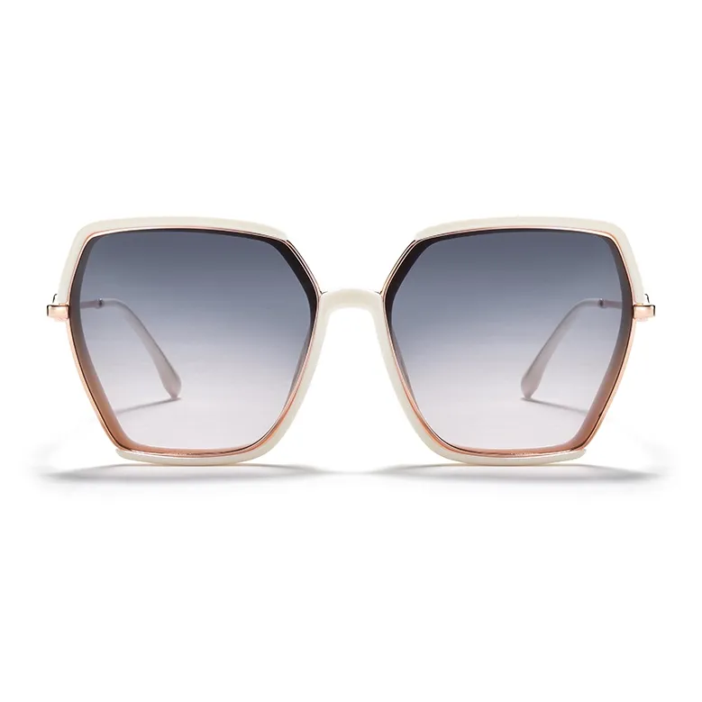 Sagawa TR/Memory Plastic Metal Irregular Shape Sunglasses Unisex-1