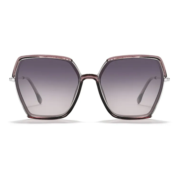 Sagawa TR/Memory Plastic Metal Irregular Shape Sunglasses Unisex-9