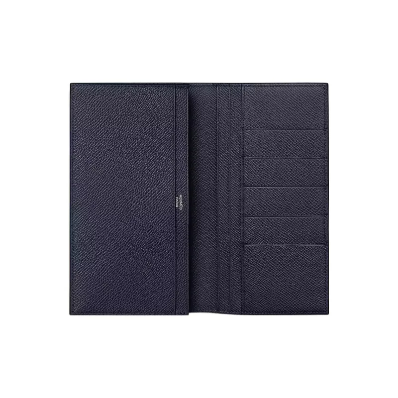 HERMES MC2 Epsom Calfskin Wallet Men's 76 Bleu Indigo Indigo-1
