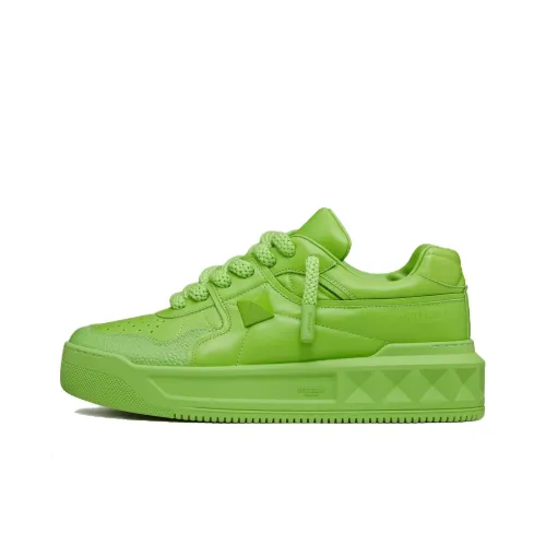 Valentino One Stud Skateboard Shoes Men Low-Top Green