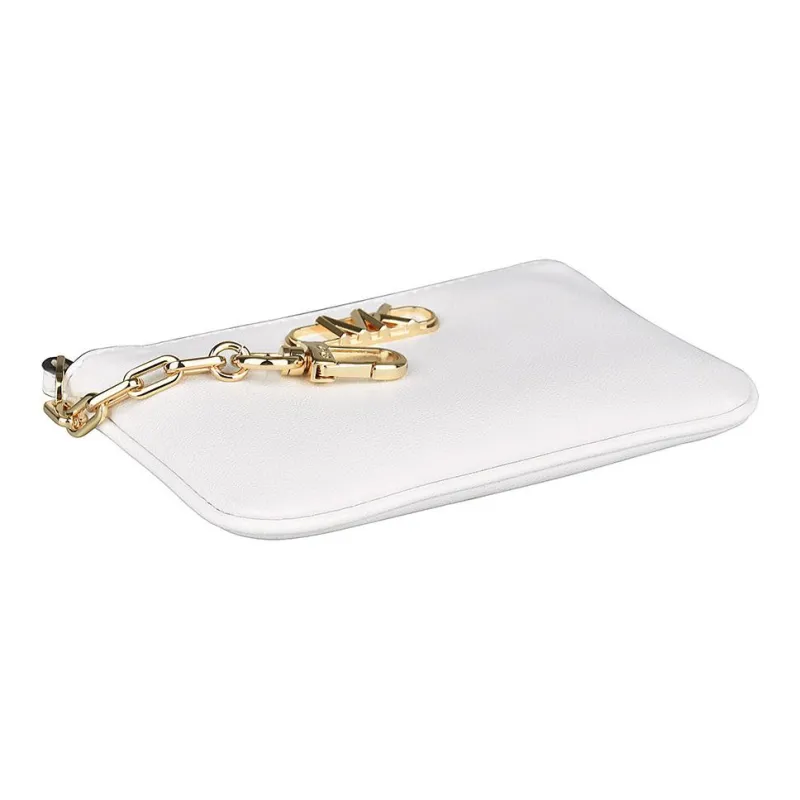 MICHAEL KORS PARKER Leather Card Holder Wallet Small Size Women's White-2
