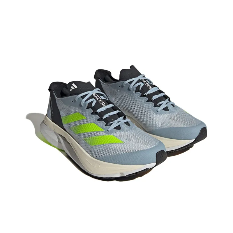 Adidas Adizero Boston 12 Wonder Blue Lucid Lemon Carbon-2