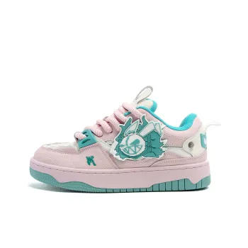 MR.PESIN Evil Rabbit Collection Anti Slip And Wear Resistant Breathable Low Top Skateboard Shoes Unisex Pink