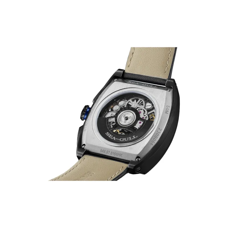 Sea Gull Street Fighter Collection Automatic Mechanical Movement Watch Men's Watches Cut Out Dial-2
