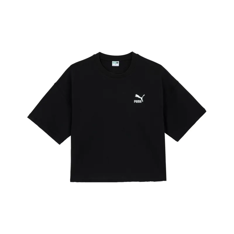 PUMA Drop Shoulder Sleeve T Shirt Women's Black-1
