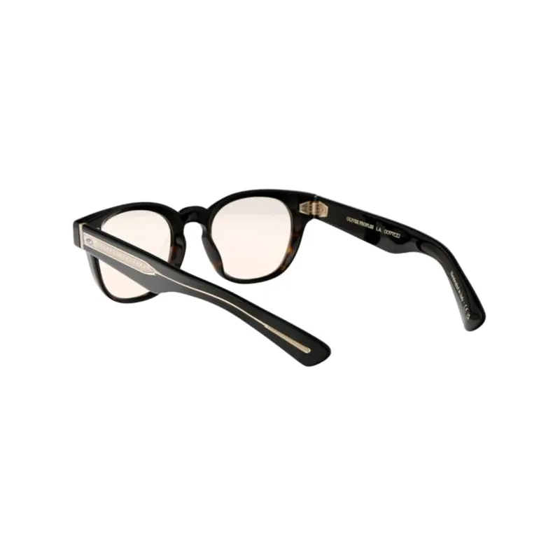 Oliver Peoples Tortoiseshell-effect Round-frame Glasses-3