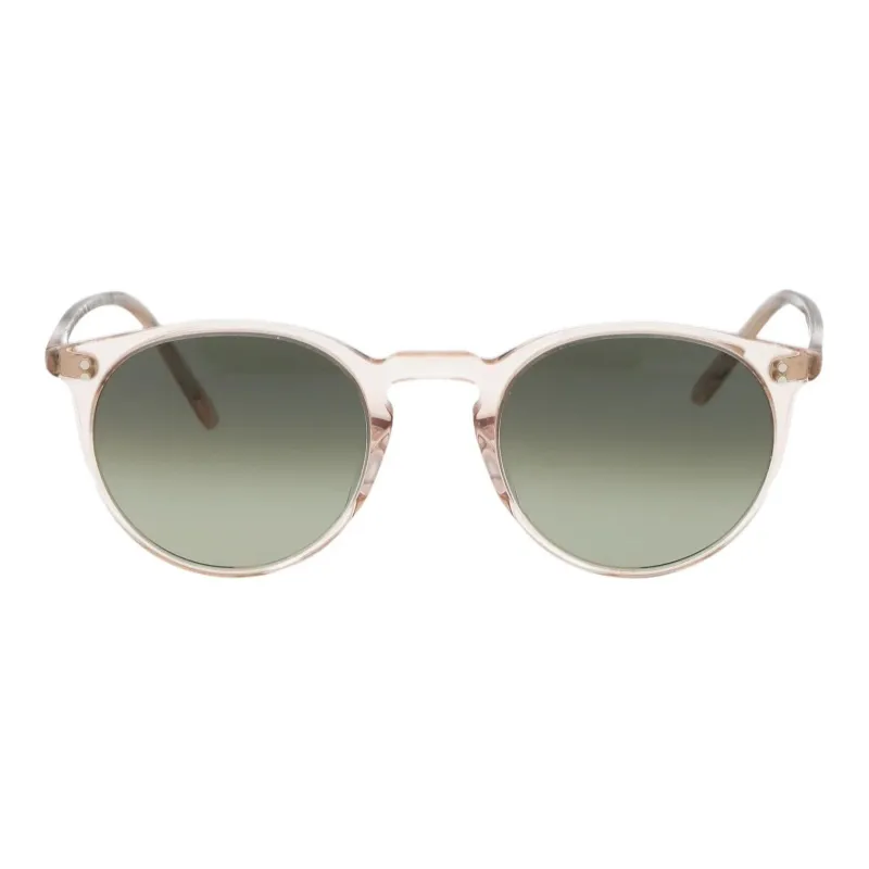 Oliver Peoples Acetate Irregular Shape Sunglasses Men's Gold-1