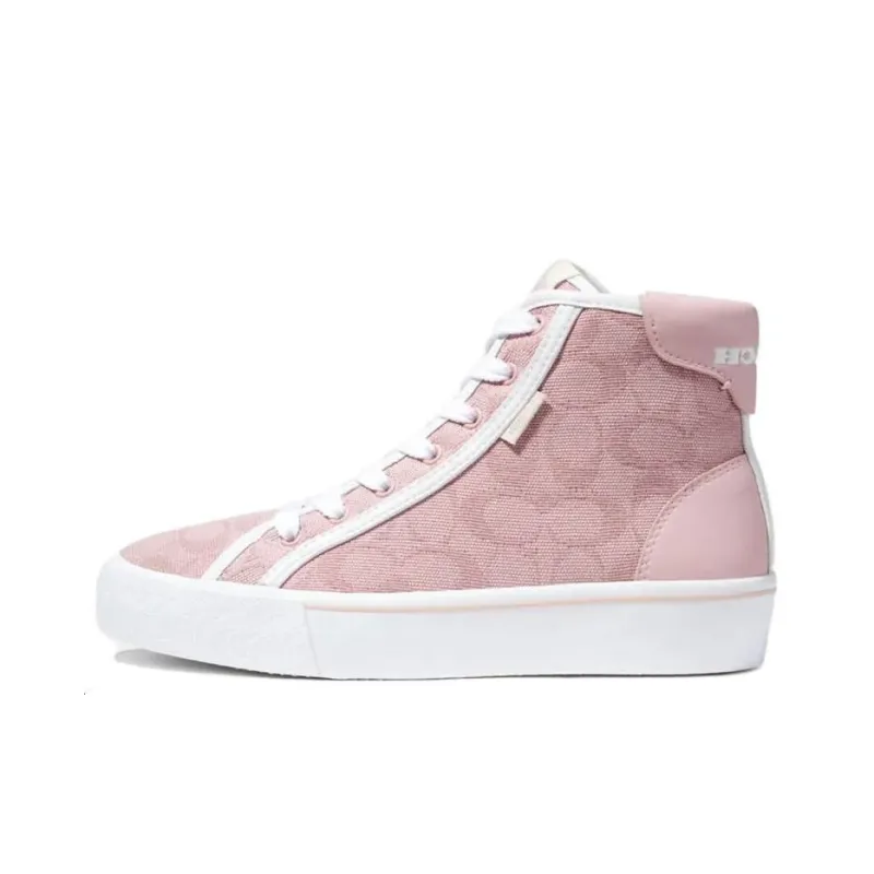 COACH CitySole High Top Skateboard Shoes Women's Pink-0