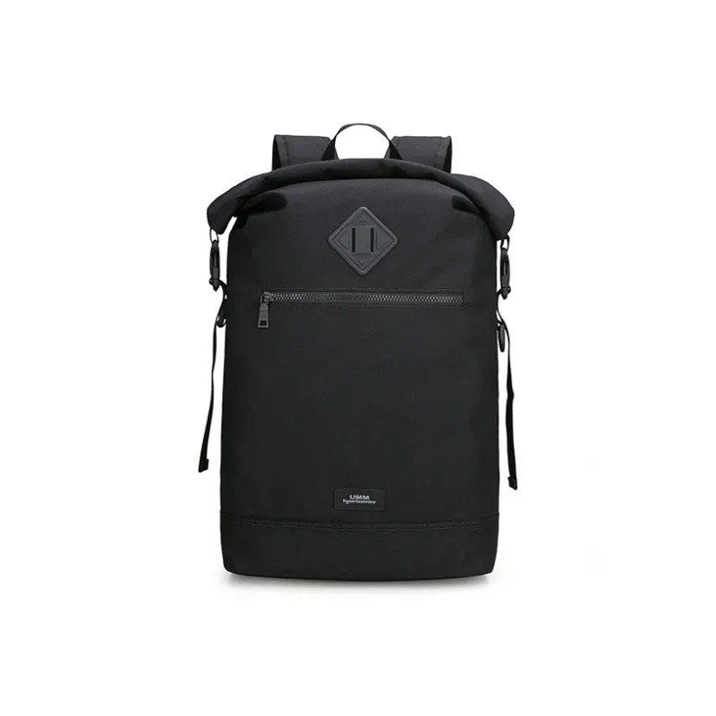 UMM Nylon Travel Bags Backpack Large Size Unisex Blue/Orange-3