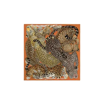 HERMES Twilly Silk Scarves Unisex Orange