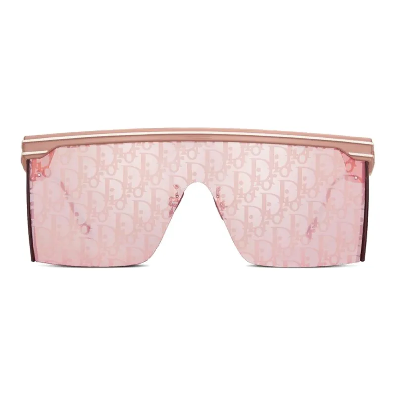 DIOR Acetate Irregular Shape Sunglasses Unisex Pink-1