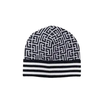 BALMAIN Monogrammed Embroidered Beanie