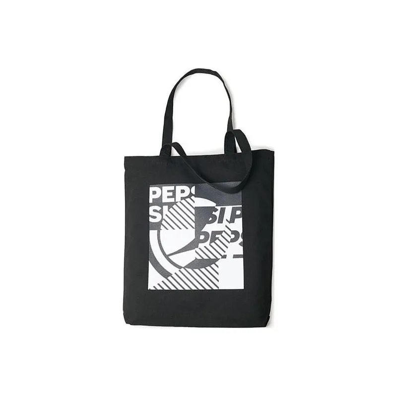 Pepsi Canvas Tote Bag Shopping Bag Canvas Bag Shoulder Bag Unisex Black-1