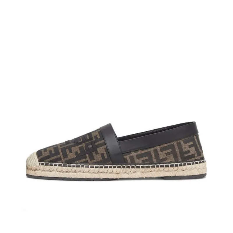 FENDI Logo Embroidered Slip-On Espadrillas-0