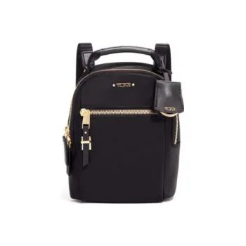TUMI Voyageur Leather Trim Nylon Blend Backpack Mini Women's Black