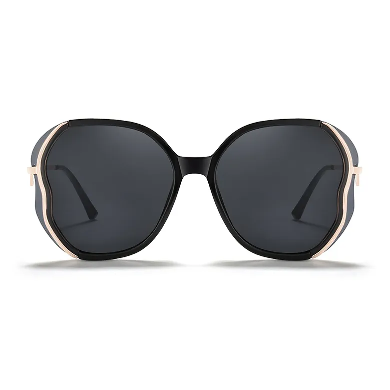 Sagawa Metal Irregular Shape Sunglasses Unisex-3