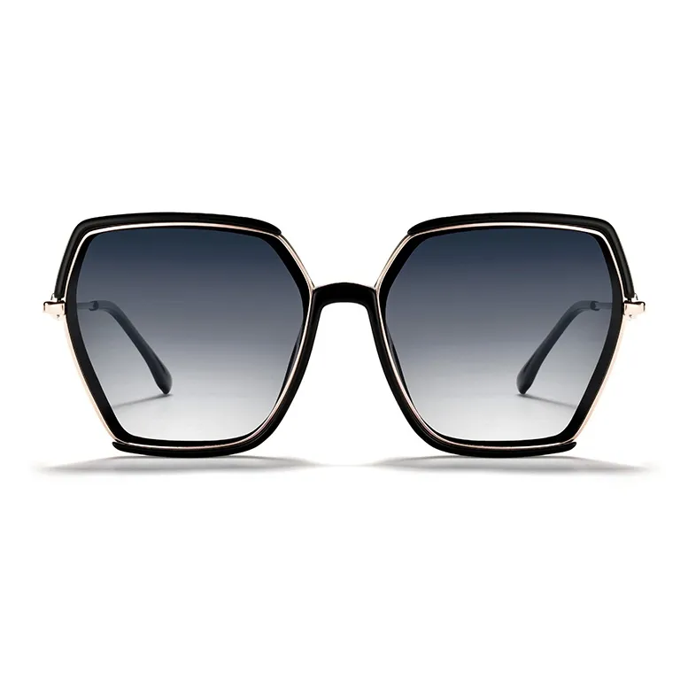 Sagawa TR/Memory Plastic Metal Irregular Shape Sunglasses Unisex-5
