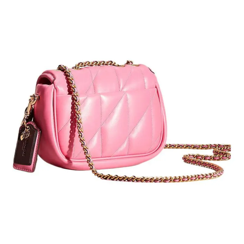 COACH Nappa Leather Pillow Bag, Crossbody Bag, Shoulder Bag Small Size Women's Pink-1