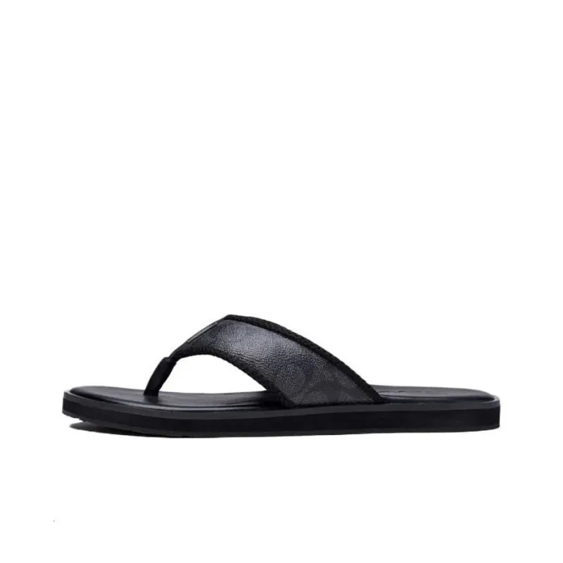 COACH Rubber Sole Flip Flops Women's Black-0