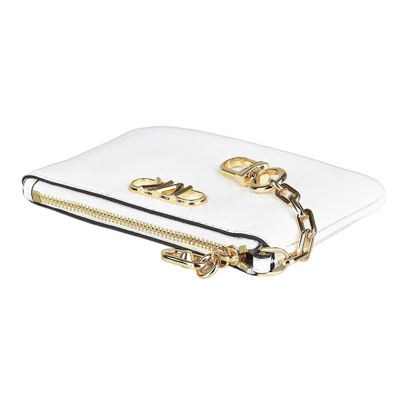 MICHAEL KORS PARKER Leather Card Holder Wallet Small Size Women's White-3