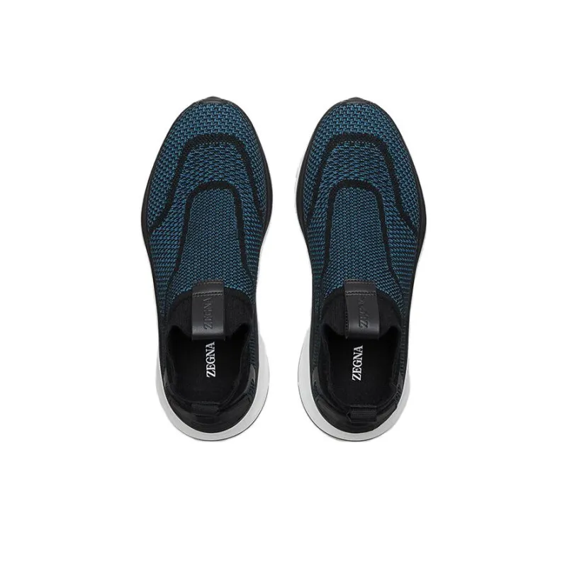 Zegna TECHMERINO™ Low Top Casual Shoes Men's Blue-3
