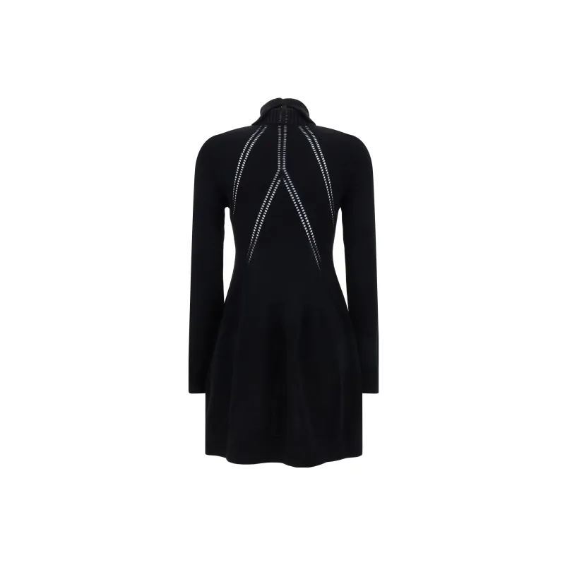 JIL SANDER Crochet-trimmed Knit Minidress-1