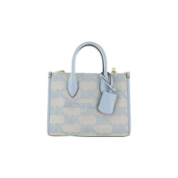 MICHAEL KORS Mirella Cotton Tote Bag, Shopping Bag, Handbag, Shoulder Bag, Crossbody Bag Trumpets Women's Blue