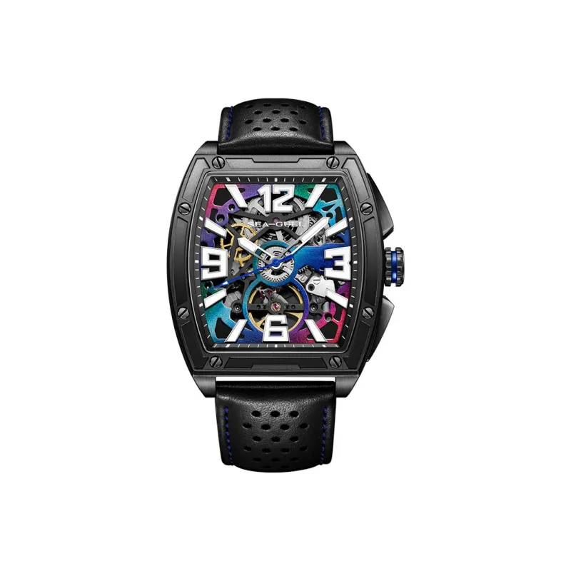 Sea Gull Street Fighter Collection Automatic Mechanical Movement Watch Men's Watches Cut Out Dial-0