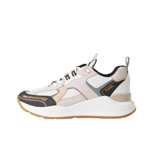 Burberry Casual Shoes Men Low-Top White Gray