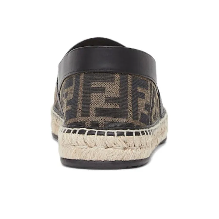 FENDI Logo Embroidered Slip-On Espadrillas-3