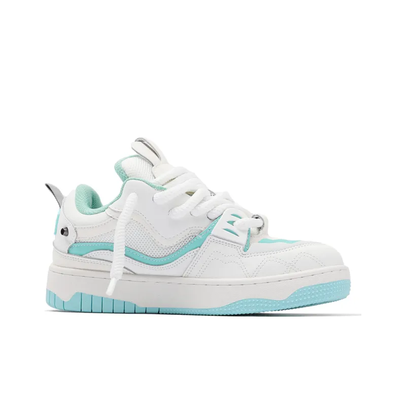 MR.PESIN Evil Rabbit Collection Anti Slip And Wear Resistant Breathable Low Top Skateboard Shoes Unisex Cyan-1