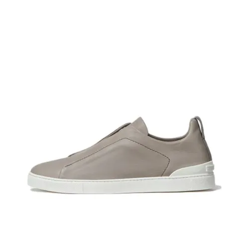 Zegna SECONDSKIN Triple Stitch Leather Sneakers