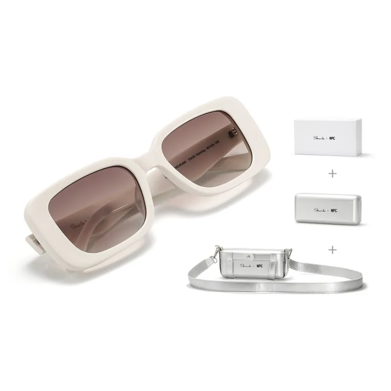 SHAWN LEE Plate Frame Square Sunglasses Unisex-1