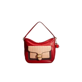 COACH Hobo Leather Shoulder Bag Hobo Bag Handbag Shoulder Bag Women's Red