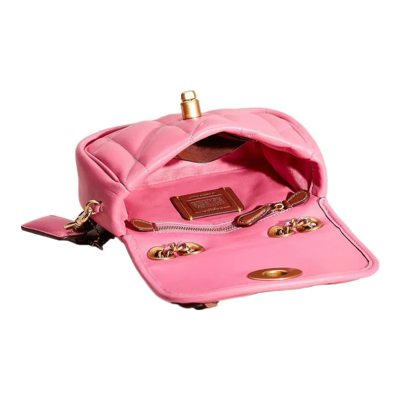 COACH Nappa Leather Pillow Bag, Crossbody Bag, Shoulder Bag Small Size Women's Pink-2