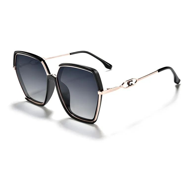 Sagawa TR/Memory Plastic Metal Irregular Shape Sunglasses Unisex-4