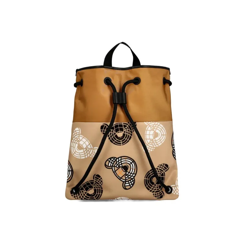 Burberry Leather Backpack Regular Kids' Beige-3