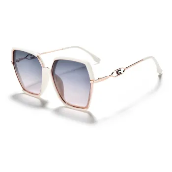 Sagawa TR/Memory Plastic Metal Irregular Shape Sunglasses Unisex