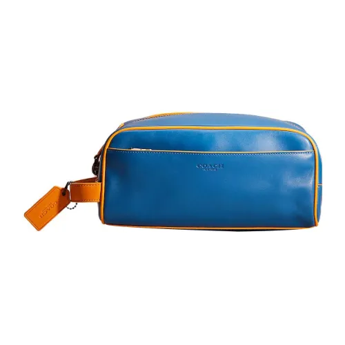 COACH Travel Kit Storage Bags Blue